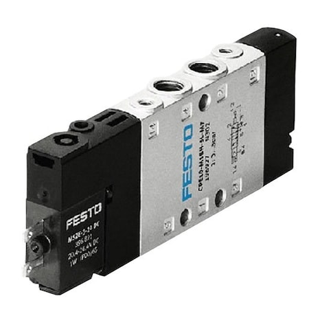 Festo Piston Valve, 1/8 in. G Port, 5 Port, 4 Way, 2 Position CPE14-M1BH-5L-1/8 NR. 196941